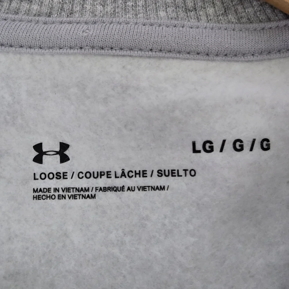 Under Armour Men's Gray Large Loose Cotton/polyester Sweatshirt - Picture 10 of 12